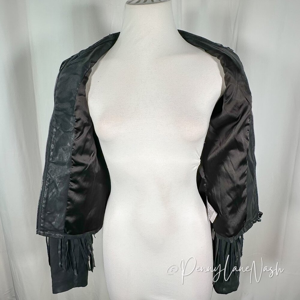 BlankNYC  Hashtag Abuser Finge Faux Leather Jacket - Picture 14 of 15